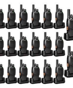 Retevis H-777 2 Way Radios Walkie Talkies Long Range, Rechargeable Two Way Radios, Hand Free Adults Walkie Talkies with Charging Base(Black, 20 Pack)