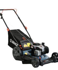 SENIX LSPG-M7 21-Inch Gas Push Lawn Mower with 140 cc 4-Cycle Briggs & Stratton Engine, Bagging, Mulching, and Side Discharge, 6-Position Dual Lever Height Adjustment