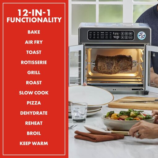 Emeril Lagasse Extra Large French Door Air Fryer Toaster Oven Combo, 24 Cooking Functions and Digital Controls, 7 Accessories Included, Stainless Steel Finish, 26QT Capacity - Image 7