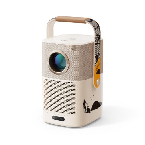 [Sound by JBL& Built-in Battery] Yaber T2 Outdoor Projector with WiFi 6 and Bluetooth, Native 1080P Smart Portable Projector for Inside Outside,Compatible with TV Dongle(Not included)(Camping style)