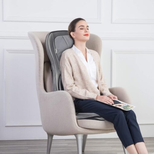 COMFIER Massager Chair with Heat, Shiatsu Neck Back Massager Portable with Compress & Rolling,Massage Chair Pad for Full Back, Neck & Shoulders,Full Body Pain, Gray - Image 5