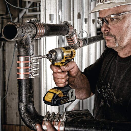 DEWALT - DEWDCF885C2 20V MAX Cordless Drill Impact Driver Kit, 1/4-Inch (DCF885C2) yellow/black - Image 5