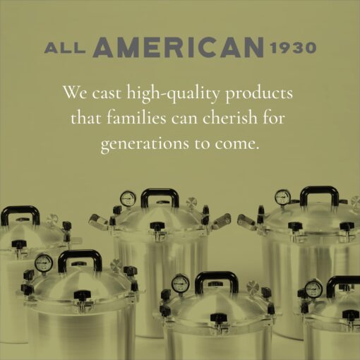 All American 1930: 10.5qt Pressure Cooker/Canner Plus (The 910) - Exclusive Metal-to-Metal Sealing System - Easy to Open & Close - Suitable for Gas, Electric, or Flat Top Stoves - Made in the USA - Image 2