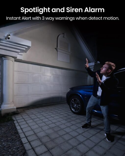 AOSU Security Cameras Wireless Outdoor - 3K 5MP Ultra HD, Home Security System, 240-Day Battery Life, Motion Detection, 166° Wide View, Night Vision, 32GB Local Storage, No Monthly Fee - Image 5