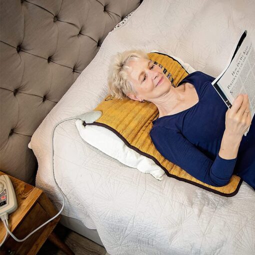 Far Infrared Heating Pad: Amethyst & Tourmaline Crystal, Electric Radiant Heating Pads for Deep Heat (20" X 31") Adjustable Temperature Settings Auto Shut-Off, Flexible mat. - Image 8