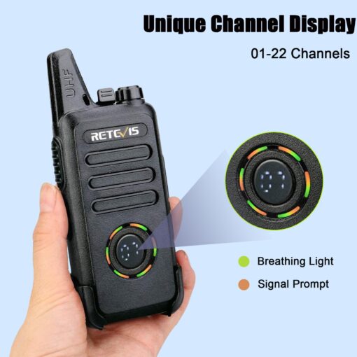Retevis RT22S Walkie Talkies for Adults,2 Way Radio with Earpiece, Portable FRS Two-Way Radios,Channel Display, Mini Rechargeable Walkie Talkie for Church School Retail Restaurant Automotive(10 Pack) - Image 9