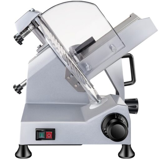 VEVOR Commercial Meat Slicer, 12 inch Electric Food Slicer, Semi-Auto 320W Stainless Steel Deli Meat Slicer, Adjustable Thickness for Meat,Cheese,Veggies Ham Fruit (12IN-320W) - Image 2