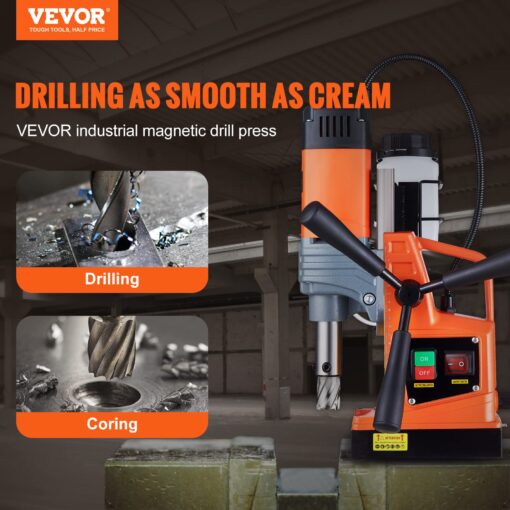 VEVOR Mag Drill Press, 1300W 1.57" Boring Diameter, 2922lbf Power Portable Magnetic Drill, 810 PRM, Electric Drilling Machine for Metal Surface, Industrial and Home Improvement - Image 10