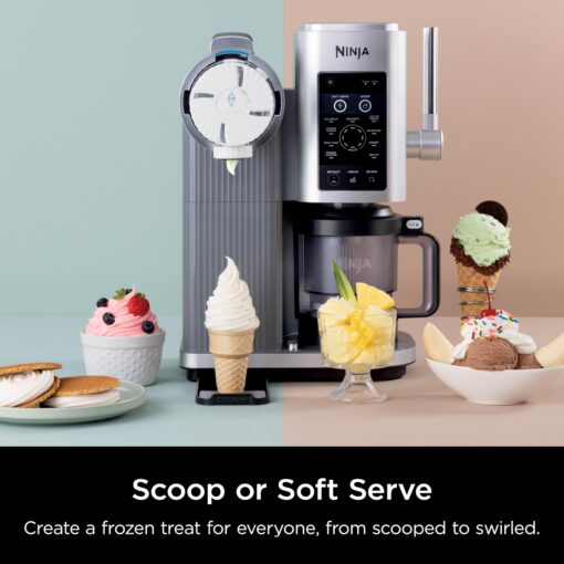 Ninja Swirl by CREAMi Ice Cream and Soft Serve Maker, Sorbet, Milkshake, Frozen Yogurt, Low Calories Program & More, 13-in-1, Soft Serve Handle, (2) CREAMi Swirl 16oz Pints, For Kids & ALL ages, NC701 - Image 13