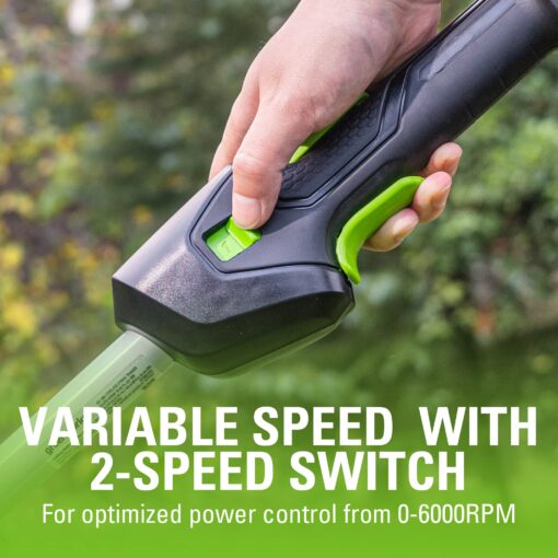 Greenworks 40V 16" Brushless Cordless String Trimmer (Attachment Capable - Gen 2), 4.0Ah Battery and Charger Included - Image 2