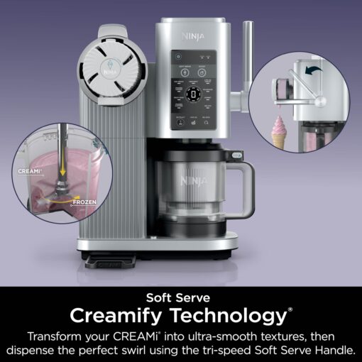 Ninja Swirl by CREAMi Ice Cream and Soft Serve Maker, Sorbet, Milkshake, Frozen Yogurt, Low Calories Program & More, 13-in-1, Soft Serve Handle, (2) CREAMi Swirl 16oz Pints, For Kids & ALL ages, NC701 - Image 10