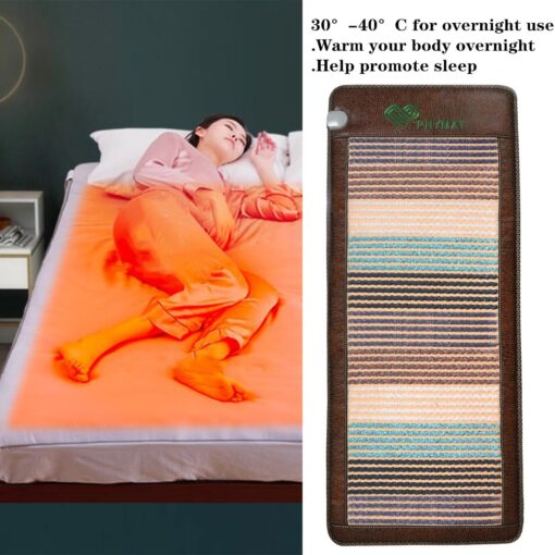 PHYMAT Far Infrared Heating Pad for Back - Infrared Mat Full Body - Amethyst Mat - Bio Crystal Mat - 5 Color Natural Gemstones Heating Pad with Overheat Protection and Auto Off Function(67"x27") - Image 6