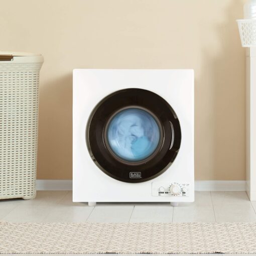 BLACK+DECKER BCED26 Compact Dryer for Standard Wall Outlet, Small, 5 Modes, Load Volume 8.8 lbs., White - Image 3
