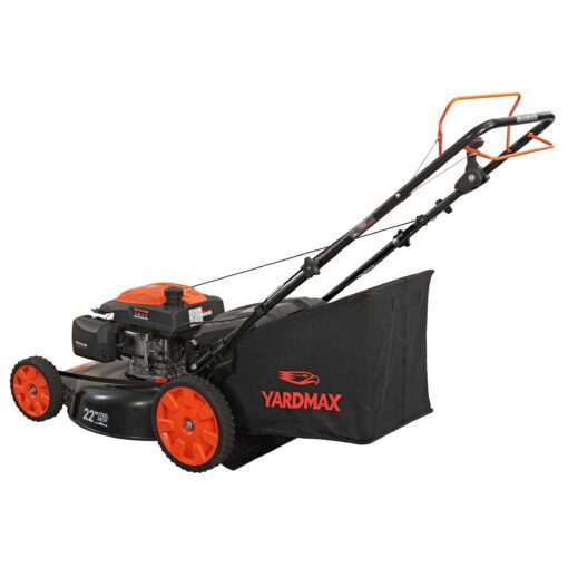 YARDMAX 22 in. 201cc Select PACE 6 Speed CVT High Wheel RWD 3-in-1 Gas Walk Behind Self Propelled Lawn Mower, Black - Image 4