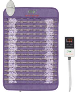 UTK Infrared Heating pad, Amethyst Heating Pad, Far Infrared Heating Pad for Back, Infrared Heating Mat, Lift Mood,Memory Function, Auto-Off, Customized Settings, Carry Bag Included, Spro: 24'' x 16''
