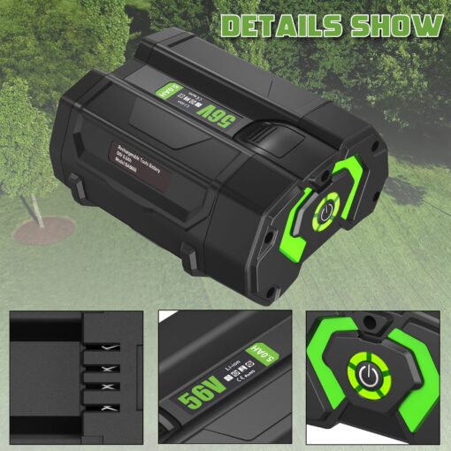 BULL-TECH New 56V 5000mAh Lithium-Ion Battery Replacement for EGO Battery 56V 5.0Ah，Compatible with All Power 56V EGO Power+ Tools - Image 7