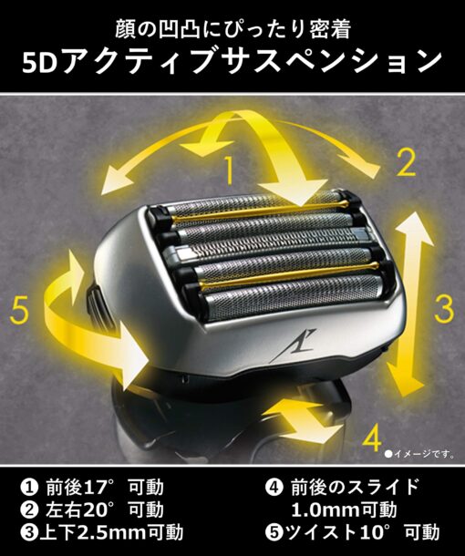 Panasonic Lam Dash Men's Shaver 5 Blade シルバー ES-LV9E-S - Image 4