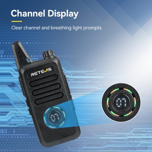 Retevis RT22S Walkie Talkies for Adults,Portable FRS Two-Way Radios(10 Pack) with 10 Way Multi Gang Charger, Handheld 2 Way Radio Rechargeable,Charging Progress Visible for Business Warehouse School - Image 9