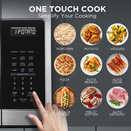 BLACK+DECKER EM044KB19 Over The Range Microwave Oven with One Touch, 1000 Watts, 400 CFM and Sensor Cooking, OTR 1.9 Cu.ft - Image 9