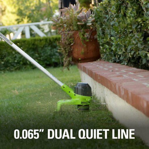Greenworks ST40B410 Cordless String, 12" Trimmer (4.0Ah), Green & Black - Image 10