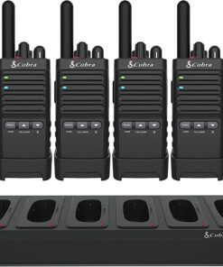 Cobra PX650 BCH6 - Professional/Business Walkie Talkies - Rechargeable, 300,000 sq. ft/25 Floor Range, Dust Protected and Splashproof (IP54 rating), Two-Way Radio Set (6-Pack)