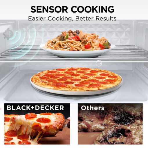 BLACK+DECKER EM044KB19 Over The Range Microwave Oven with One Touch, 1000 Watts, 400 CFM and Sensor Cooking, OTR 1.9 Cu.ft - Image 7