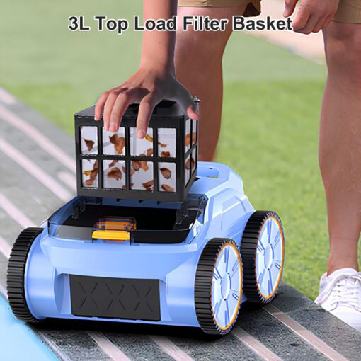 (2025 New) Robotic Pool Vacuum, Robotic Pool Cleaner for Inground Pools, Smart Navigation, Floor/Wall/Waterline Cleaning, 150 Mins Runtime for Pool Up to 2000 Sq.ft - Image 3