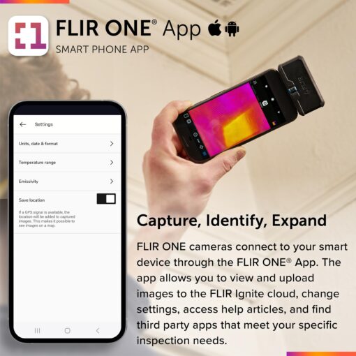 FLIR ONE Gen 3 - Thermal Imaging Camera for iOS Smartphones (iPhone w/Lightning Port Only. iPhone 14 and Older) - Image 4