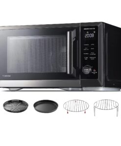 TOSHIBA Countertop Microwave Oven Air Fryer Combo, Inverter, Convection, Broil, Speedy Combi, Even Defrost, Humidity Sensor, Mute Function, 27 Auto Menu&47 Recipes, 1.0 cu.ft/30QT, 1000W