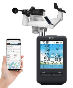 Logia 18-in-1 Wireless Weather Station with 7-in-1 Solar Sensor Array & 4-Day Forecast, Wi-Fi & Large Color Display, Wind Speed/Direction, Rainfall, UV Index, Light Intensity, Temperature & Humidity