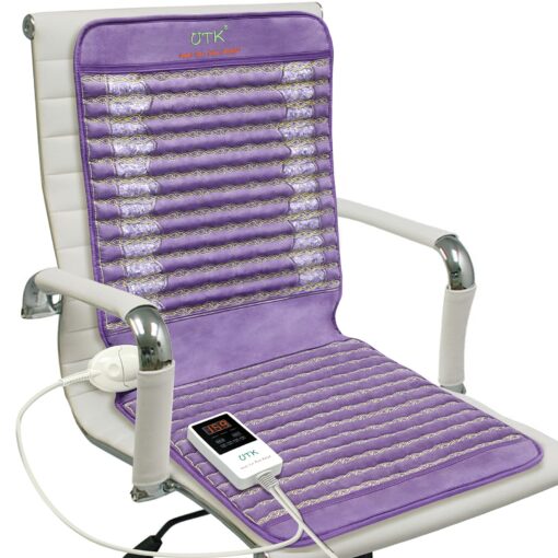 UTK Infrared Heating Pad, Amethyst Heating Pad,Heat Chair Pad, Far Infrared Heating Pad for Lower Back, Upper Back,Memory Function, Auto Turn Off, Carry Bag Included, Size 40'' x 18'' - Image 3