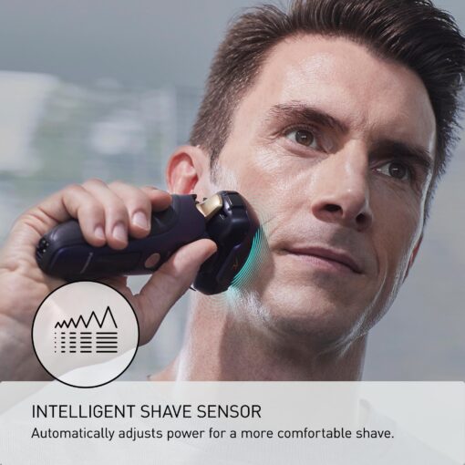 Panasonic ARC5 Electric Razor for Men with Pop-up Trimmer, Wet Dry 5-Blade Electric Shaver with Intelligent Shave Sensor and 16D Flexible Pivoting Head - ES-ALV6HA (Navy) - Image 10