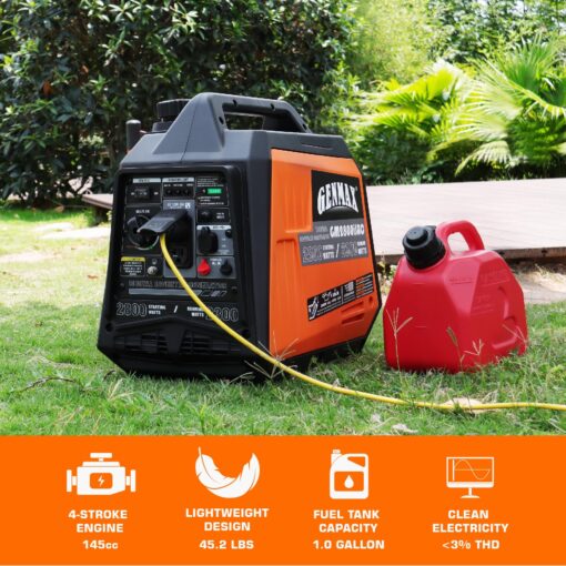 GENMAX Portable Generator, 2800W ultra-quiet gas engine,with CO Sensor and Parallel Capability, Ideal for camping outdoor Home backup power.EPA &CARB Compliant (GM2800iSAC) - Image 7