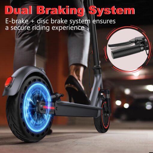 Electric Scooter, 8.5" /10“Tire, 16/19/22Mph Top Speed, 12/22/28 Miles Long Range, Folding Escooter for Adults and Teens with Dual Braking,Dual Suspension, App - Image 2
