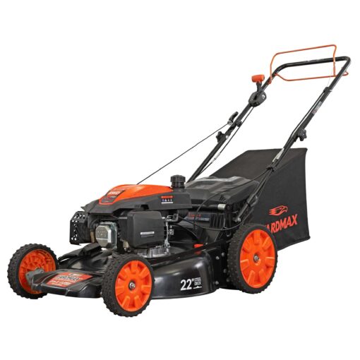 YARDMAX 22 in. 201cc Select PACE 6 Speed CVT High Wheel RWD 3-in-1 Gas Walk Behind Self Propelled Lawn Mower, Black - Image 9