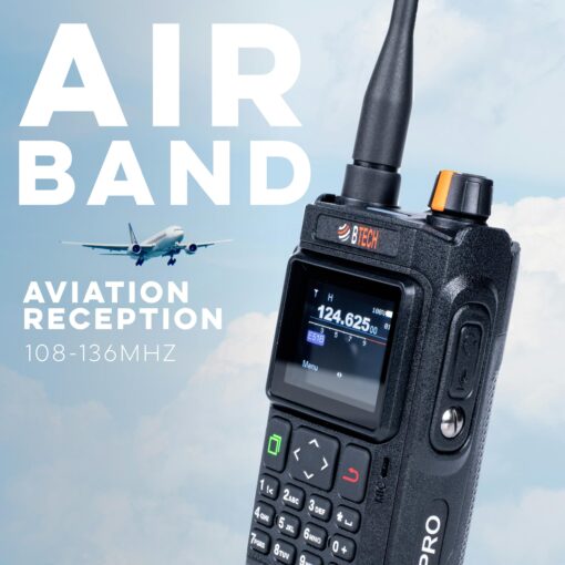 BTECH UV-PRO IP67 Dual Band VHF/UHF Two-Way Radio - APRS, Bluetooth, GPS, Text Messaging, Aviation Band Scanner, NOAA Weather Alerts, USB-C Rechargeable Battery - Image 6