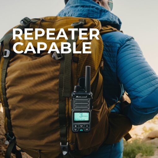 Midland GXT67 PRO GMRS Radio - Two-Way Midland Walkie Talkie - Repeater Capable, IP67 Waterproof, Active Noise Canceling, Hands-Free Operation, 99 Channels, 16-Hour Battery - Image 5