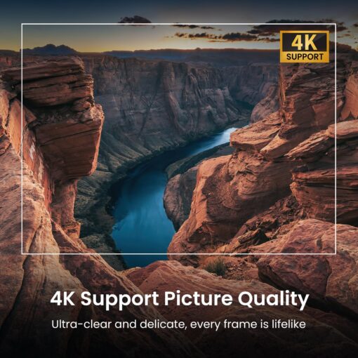 Official Licensed Google TV Smart Projector, HAPPRUN 4K UHD Home Theater with Dolby Sound, Wi-Fi & Bluetooth, Built-in Streaming Apps, Compatible with Games Consoles & Smartphone, Indoor & Outdoor Use - Image 7