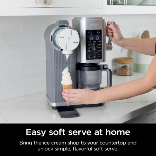 Ninja Swirl by CREAMi Ice Cream and Soft Serve Maker, Sorbet, Milkshake, Frozen Yogurt, Low Calories Program & More, 13-in-1, Soft Serve Handle, (2) CREAMi Swirl 16oz Pints, For Kids & ALL ages, NC701 - Image 7