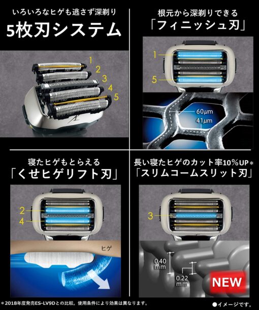 Panasonic Lam Dash Men's Shaver 5 Blade シルバー ES-LV9E-S - Image 3