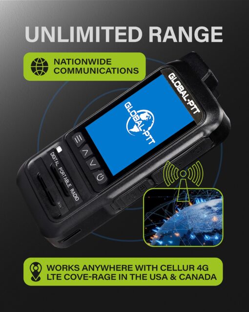 2-Pack Fast Radios Unlimted Range - Global PTT 4G Walkie Talkies with SIM Cards - Nationwide Coverage Communication Long Range PoC Two Way Radios IP67 Waterproof Design (P0) - Image 7