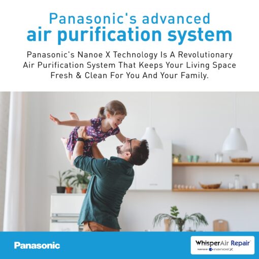 Panasonic FV-01VCN1 WhisperAir Repair, Filterless Air Purification Device with NanoeX Technology, Remove Odors, Allergens, Pollen, Dander, and Dust - Image 6