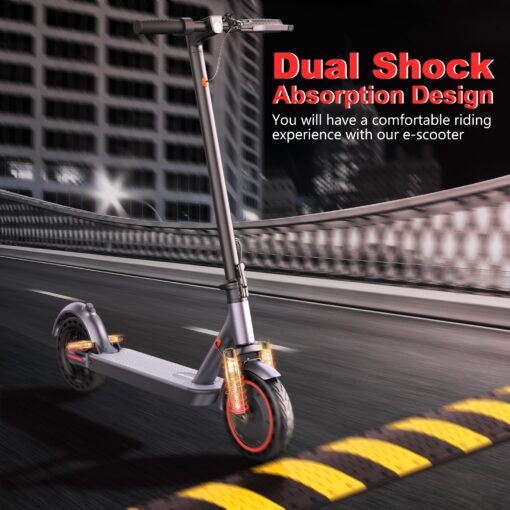 Electric Scooter, 8.5" /10“Tire, 16/19/22Mph Top Speed, 12/22/28 Miles Long Range, Folding Escooter for Adults and Teens with Dual Braking,Dual Suspension, App - Image 7