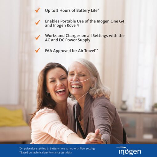 Inogen Extended (8-Cell) Battery - Replacement Battery - for The Inogen One G4/Inogen Rove 4-1.1 lb. - 5.91 x 2.68 x 1.34 in. - Image 5