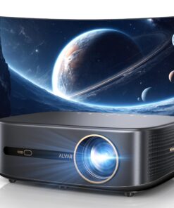 [1000 ANSI & Audio by DBX-TV] Alvar 4K Projector with WiFi 6 and Bluetooth, 30W Speakers, Netflix Certified & DoIby Audio Outdoor Proyector, Auto Focus Native 1080P Smart Projector, Black