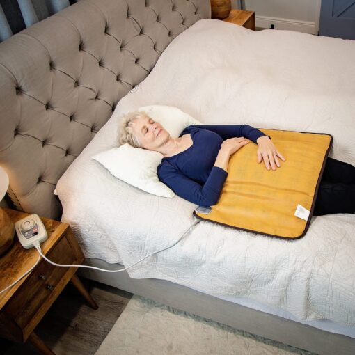 Far Infrared Heating Pad: Amethyst & Tourmaline Crystal, Electric Radiant Heating Pads for Deep Heat (20" X 31") Adjustable Temperature Settings Auto Shut-Off, Flexible mat. - Image 6