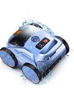 (2025 New) Robotic Pool Vacuum, Robotic Pool Cleaner for Inground Pools, Smart Navigation, Floor/Wall/Waterline Cleaning, 150 Mins Runtime for Pool Up to 2000 Sq.ft