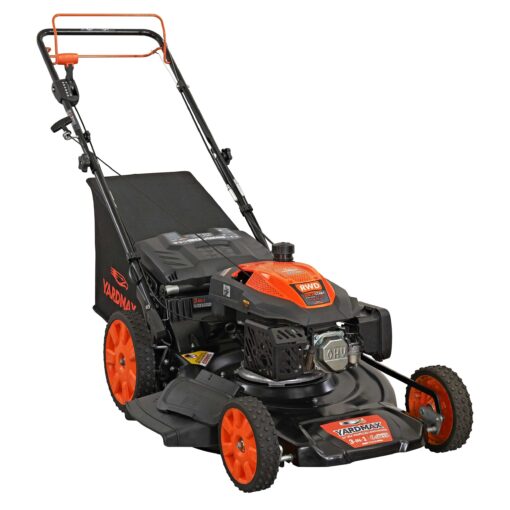 YARDMAX 22 in. 201cc Select PACE 6 Speed CVT High Wheel RWD 3-in-1 Gas Walk Behind Self Propelled Lawn Mower, Black - Image 2