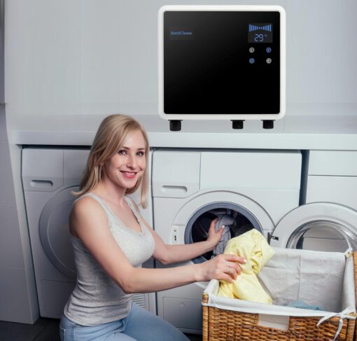 SantiCleana Ozone Laundry Washer System - 2 Outlets! - Stainless Sprayer - Black Hose - Image 4