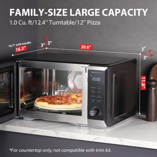 TOSHIBA Countertop Microwave Oven Air Fryer Combo, Inverter, Convection, Broil, Speedy Combi, Even Defrost, Humidity Sensor, Mute Function, 27 Auto Menu&47 Recipes, 1.0 cu.ft/30QT, 1000W - Image 5